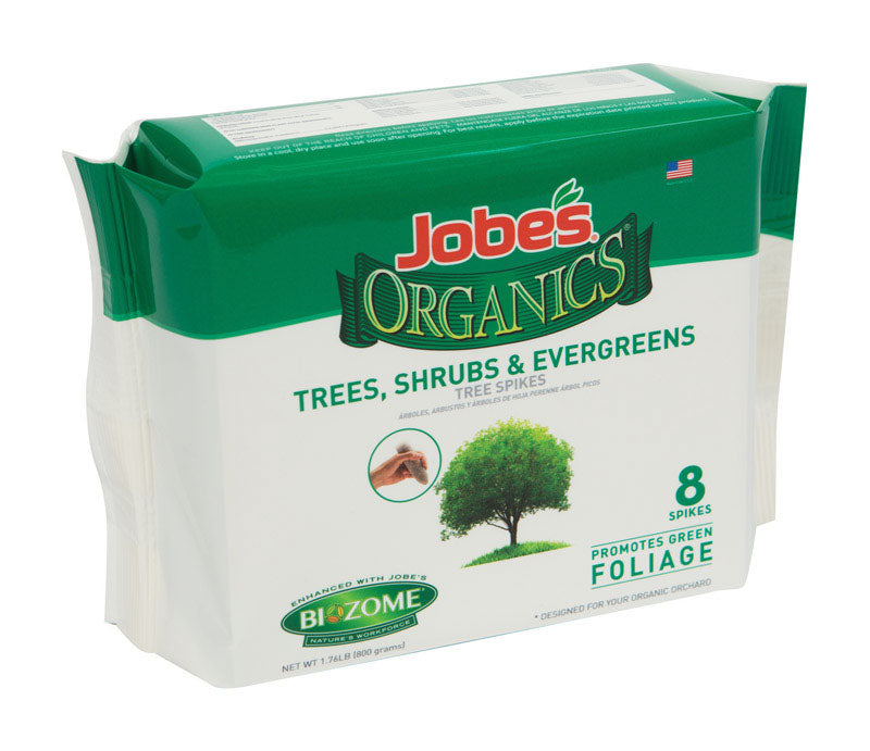 Jobe's Organics Fertilizer Spikes For Trees, Shrubs, Evergreens 8 pk (01210)