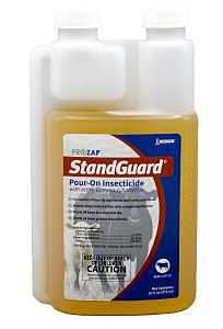 Neogen 1907850 Prozap StandGuard Pour-On 473 mL Insecticide, Yellowish. Brown