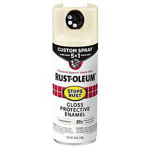 Rust-Oleum 376887 Stops Rust Custom Spray 5-in-1 Spray Paint, 12 oz, Gloss Antique White
