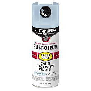 Rust-Oleum 376882 Stops Rust Custom Spray 5-in-1 Spray Paint, 12 oz, Satin Peaceful Blue
