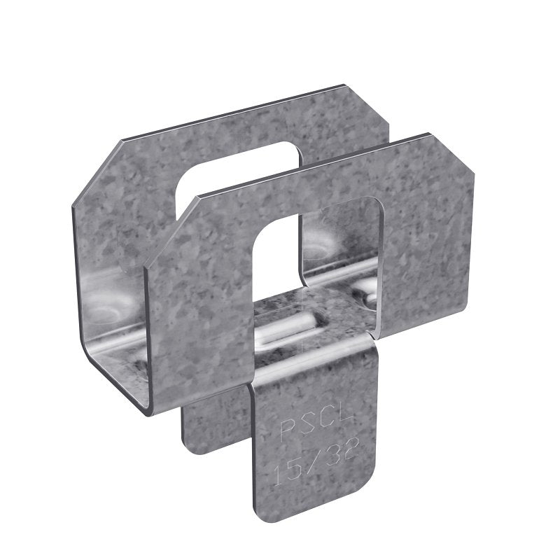 Simpson Strong-Tie PSCL 3/4 PSCL Panel Sheathing Clip - for 3/4-in. Plywood, 20-Gauge Zinc Galvanized Steel, Support for Shrinkage and Expansion Over Time (250-Qty)