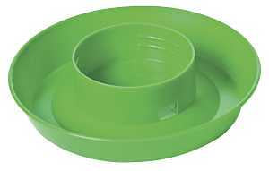Little Giant® Screw-On Poultry Waterer Base | Heavy Duty Plastic Water Tray Base for Container | Chicken Waterer Screw on Base (Lime Green, 1 Count)