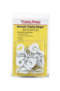 Barnacle Display Hanger - White Metal for 1 in. Ceiling Grid - 12 Pack