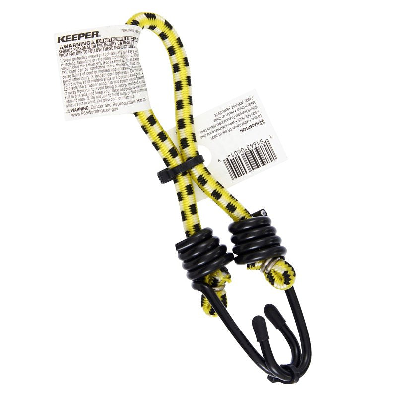 KEEPER A06014z Bungee Cord, Yellow, 13" (Pack of 10)