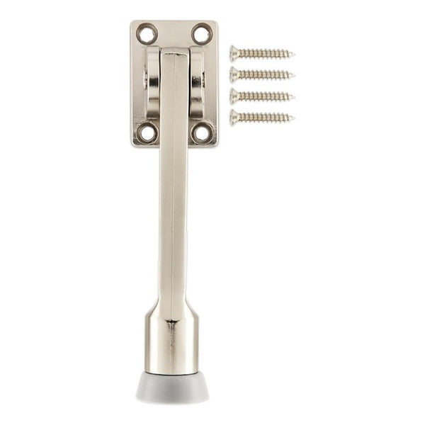 National Hardware V238 5" Kickdown Door Stop - Satin Nickel N830-570