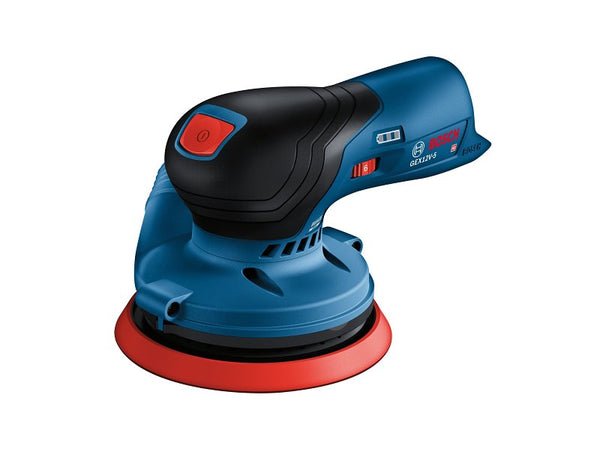 BOSCH GEX12V-5N 12V Max Brushless 5" Random Orbit Sander - Ergonomic Palm Grip, Dust Collection System, Speed Selector, Soft-Start Technology (Bare Tool)