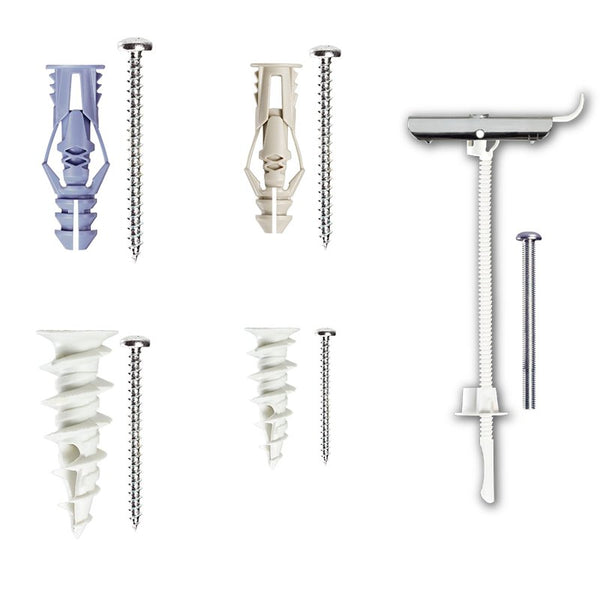 Cobra Anchors PROKIT 9701 Assortment - Triple Grip, Flip Toggle, and Walldriller (128 Pieces), One Size