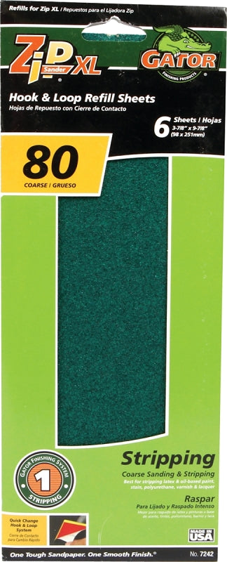 ALI INDUSTRIES 7242 80 Grit Sand Sheet, 6-Pack