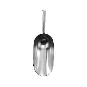 Houdini Double-Cast Aluminum Bar Ice Utility Scoop, Stainless Steel, 7 inches