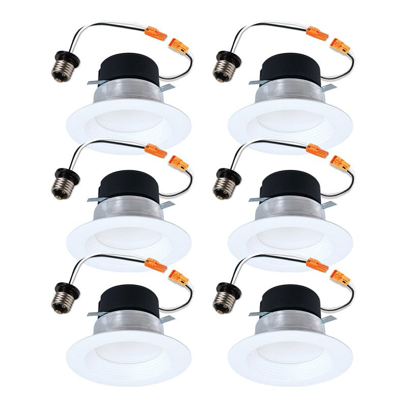 HALO LT 4 inch LED recessed Can Light Trim, 5 CCT, Dimmable, 700lm 6PK