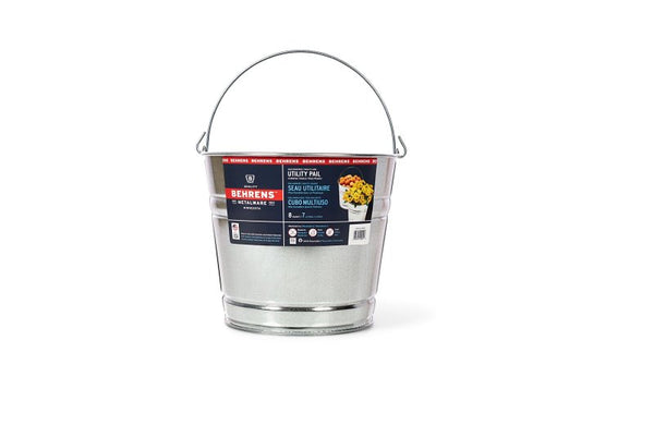 Behrens High Grade Steel 1208GS 8 Qt Silver Galvanized Steel Pail (3-Pack)