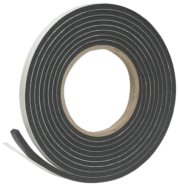 Frost King R338H Self-Stick Rubber Foam Weatherseal, 3/8"W, 3/16"T, Black|Blacks