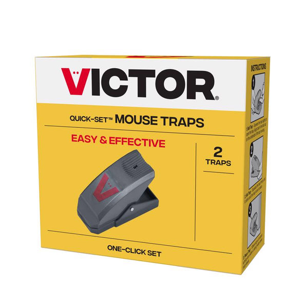 Victor M137B Quick-Set Effective Mouse Trap and Killer - 2 Reusable Instant Kill Mouse Traps