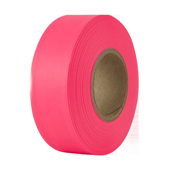 IPG Flagging Ribbon, 1.18" x 50 yd, Pink Glow (Single Roll) 6881