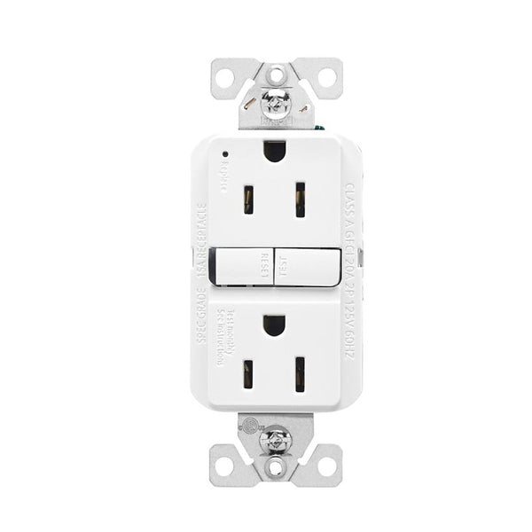 Eaton Cooper Wiring Devices WRVGF15W 15 Amp 125V Duplex GFCI Receptacle, White GF15W-BX-L