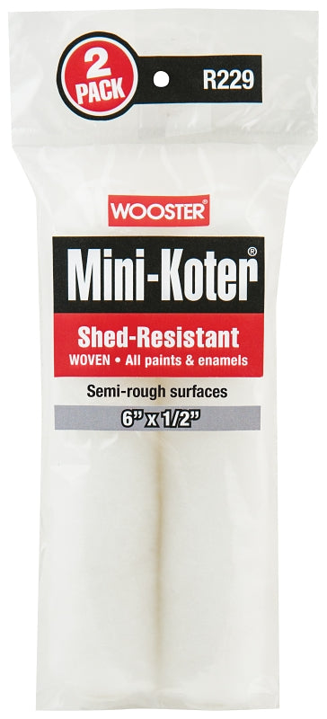 Wooster R229-6 Mini-Koter Woven, 1/2" Nap 6-Inch, 2-Pack