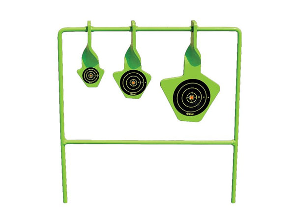 SME Steel Spinning Target System | Durable Hunting Sports Shooting Competition Stable Target Stand with 3 Highly Visible Floating Targets, 4 Leg Folding Design SME-ST22FLD