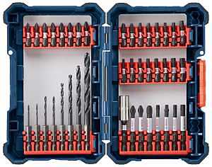 BOSCH DDMS40 40-Piece Assorted Impact Tough Drill Drive Custom Case System Set for Drilling and Driving Applications
