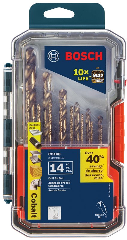 supplied in a plastic case for drilling tough metals."