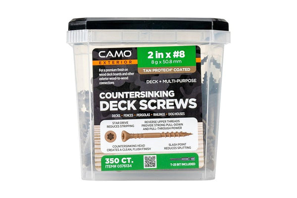 CAMO 2" X #8 - COUNTERSINKING Deck Screw 350 Count 0376134