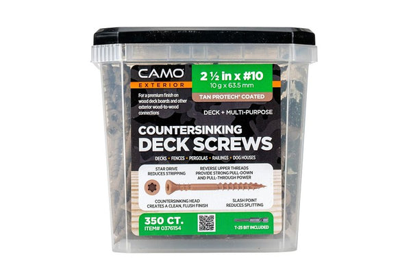 CAMO 2-1/2" X #10 - COUNTERSINKING Deck Screw 350 Count 0376154