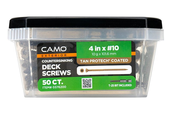 CAMO 4" X #10 - COUNTERSINKING Deck Screw 50Count 0376200