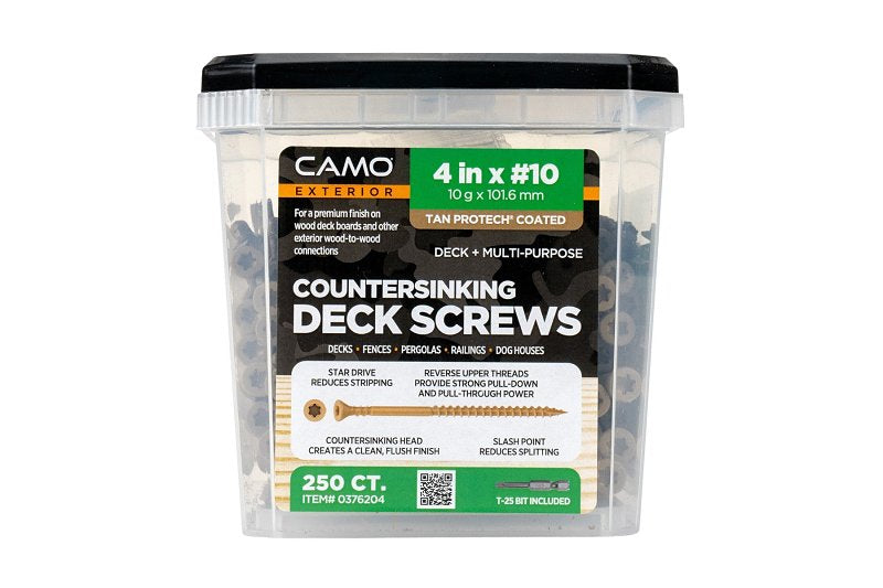 CAMO 4" X #10 - COUNTERSINKING Deck Screw 250 Count