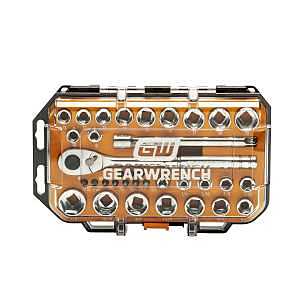 GEARWRENCH 36 Piece 3/8” Drive 72-Tooth 12 Point Drive Mechanics Tool Set | GW72SWS38