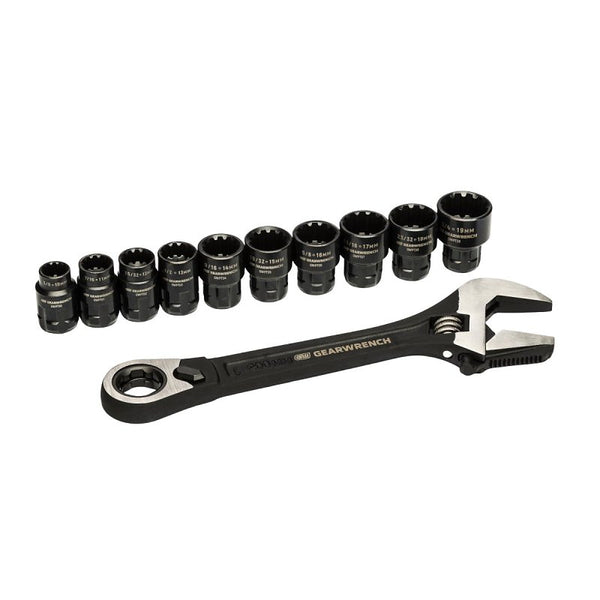 GEARWRENCH 11 Piece Pass Through Adjustable Wrench Set | GWPTAW8