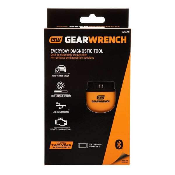 GEARWRENCH Everyday Diagnostic Tool Bluetooth OBDII Tester | GWSCAN