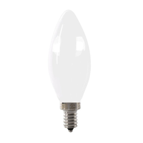 Feit Electric LED B11 40W Equiv, 300 Lumens, Filament Frost Glass, Candelabra, Dimmable, 5000K, 2 Pk, CEC Compliant BPCTF40950CAFIL/2
