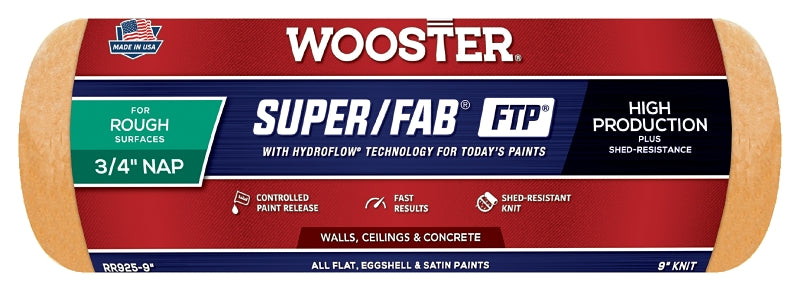 Wooster RR925-9 Super Fab FTP Paint Roller Cover 3/4" Nap 9"