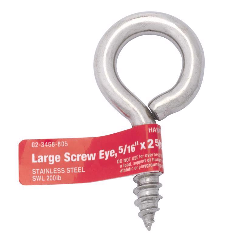 Hampton 02-3468-805 Screw Eye 2-5/8'' X 1-1/8'' Stainless Steel