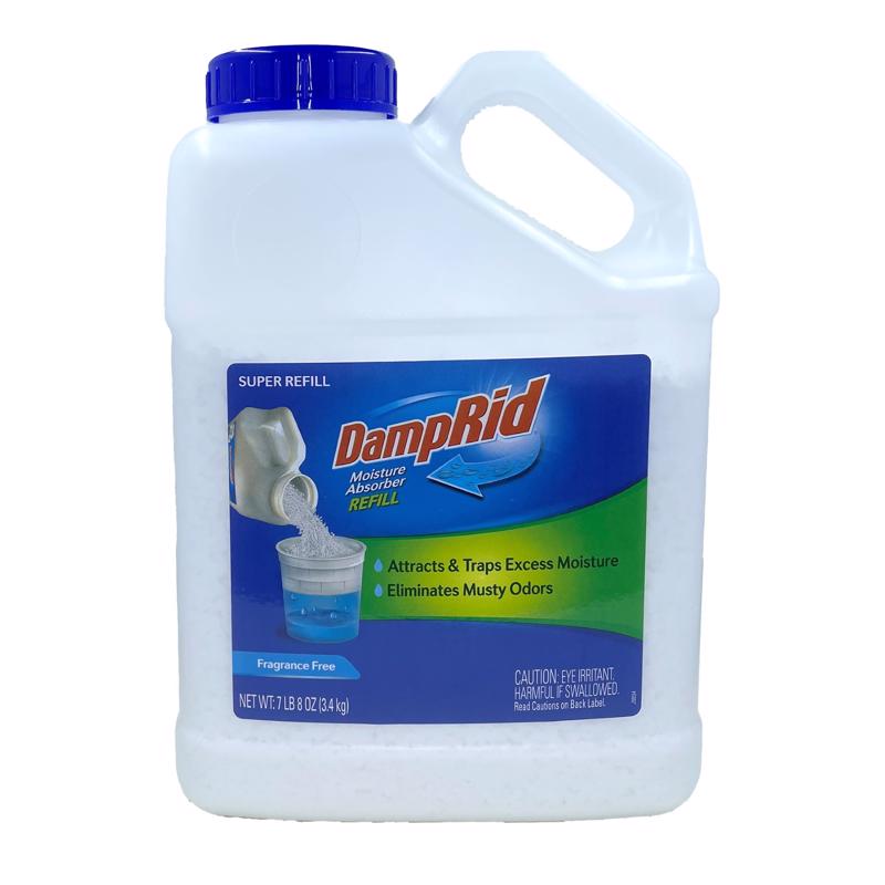 DampRid - Fragrance Free Mega Moisture Absorber Refill Container (7.5 lb.); Traps Moisture in Basements & Large Areas for Fresher, Cleaner Air