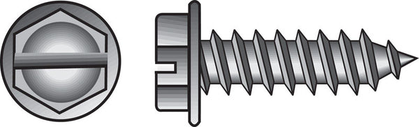 The Hillman Group 823098 Stainless Steel Hex Washer Head Slotted Sheet Metal Screw, 10 x 2-Inch, 100-Pack, 2 inches, Brown 0823098