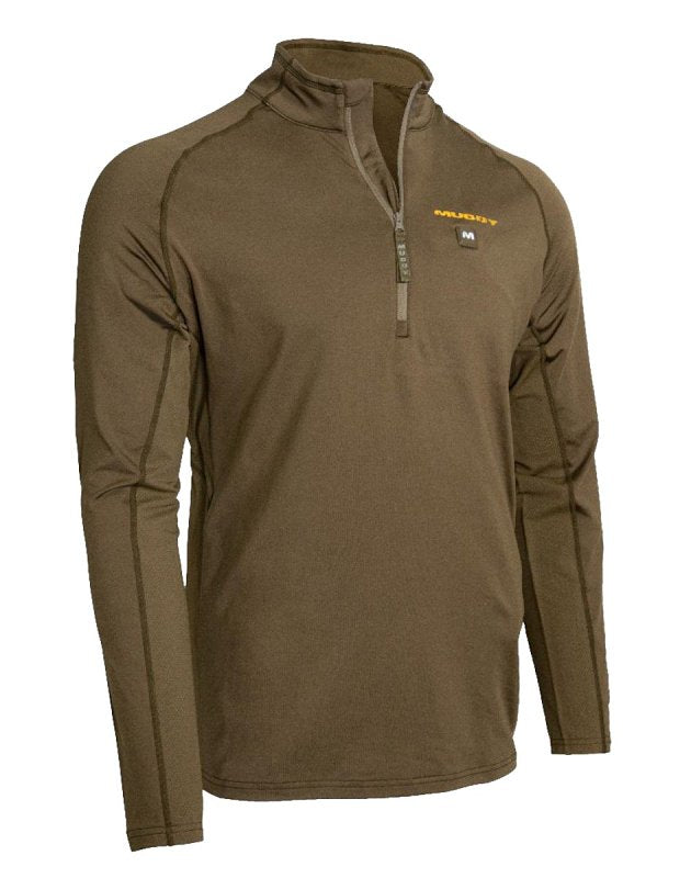 Muddy Outdoors Men's Nucleus Heated Base Layer Shirt Brown Clay Large