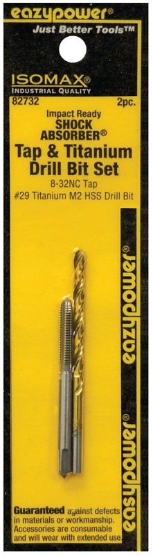 EAZY POWER 82732 8-32NC Tap & Titanium Drill Bit Set (2 Piece)