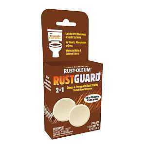 Rust-Oleum RustGuard Rust Stain Remover | Heavy-Duty Iron Stain Remover & Toilet Bowl Cleaner For White & Colored Toilets | 2 Tablet Box
