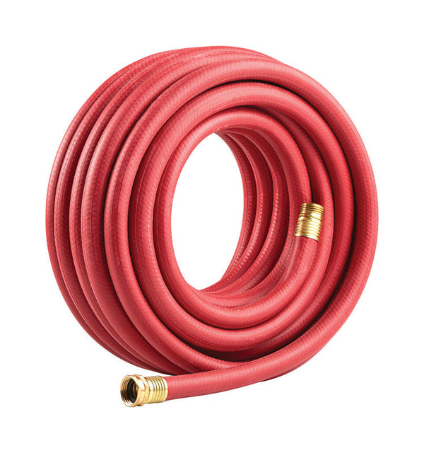 Gilmour Pro Rubber Hot Water Garden Hose - 5/8" x 50', Kink-Resistant, 400 PSI, Brass Fittings, Flexible in Cold, USA Made 886501-1001