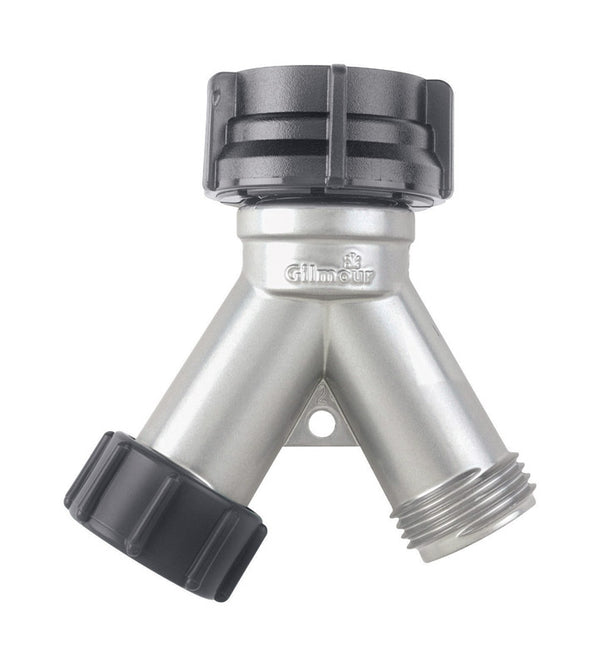 Gilmour Die-Cast Metal Y Hose Shut-Off Connector 08Y 808004-1001