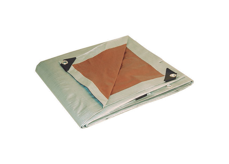 20x30 Multi-Purpose Silver/Brown Heavy Duty DRY TOP Poly Tarp (20'x30')