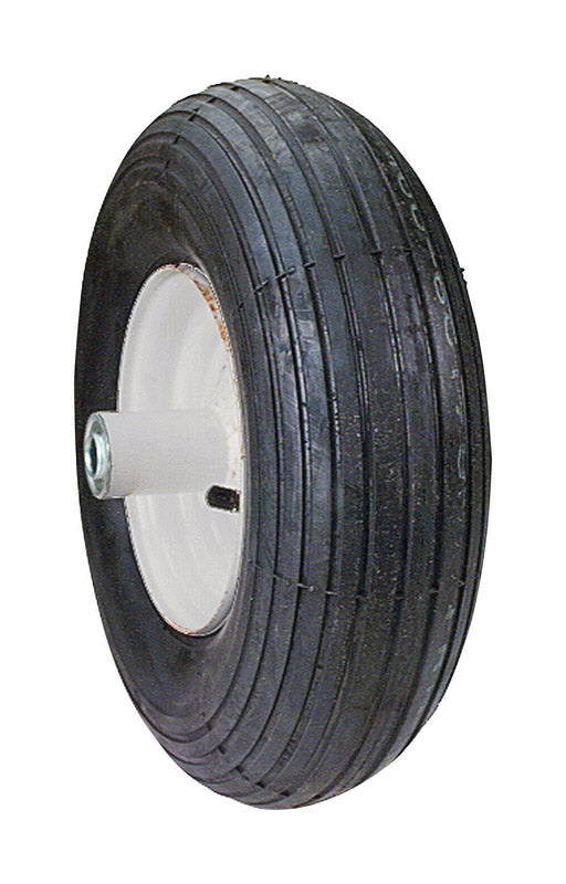 Maxpower 335255 6-Inch Wheelbarrow Wheel Assembly Rib Tread