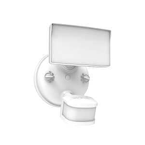 HALO Next Gen Battery-Powered LED Security Floodlight, 1 Head w/Motion Sensing, Dusk to Dawn, Adjustable Brightness - White