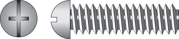 Hillman 90422 1/4-20-Inch x 3-1/2-Inch Round Head Combo Machine Screw, 100-Pack, Zinc