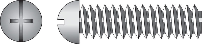 Hillman 90422 1/4-20-Inch x 3-1/2-Inch Round Head Combo Machine Screw, 100-Pack, Zinc