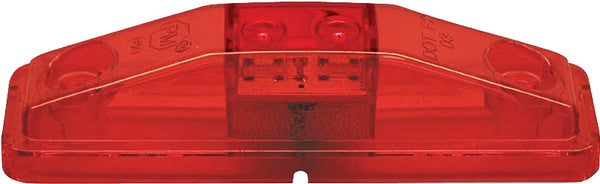 Peterson Manufacturing V169KR 4.06"x1.06" LED Multi-Function Light (LED M/C P2 Rectangle Kit), 1 Pack , Red