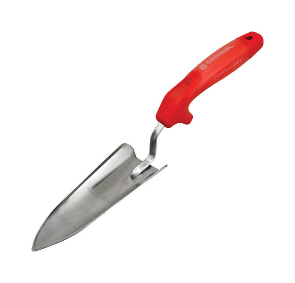 Corona CT 3314 Premium Stainless Steel ComfortGEL Garden Trowel, 13.5" Overall Length, Handle Length 7", Red