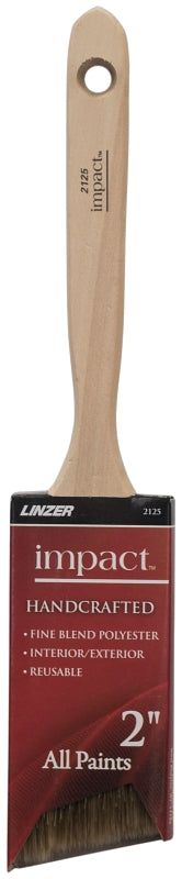 Linzer Products 2125-0200 2" Polyester Impact Angle Sash Paint Brush