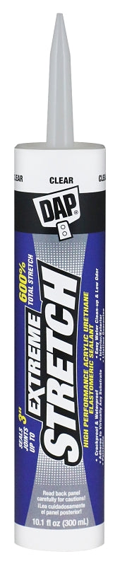 DAP 7079818716 Extreme Stretch Elastomeric Sealant, Clear, 10 Ounces