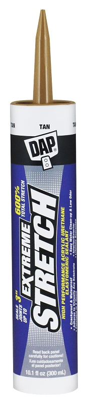 DAP 7079818718 Extreme Stretch Elastomeric Sealant, Tan, 10 Ounces